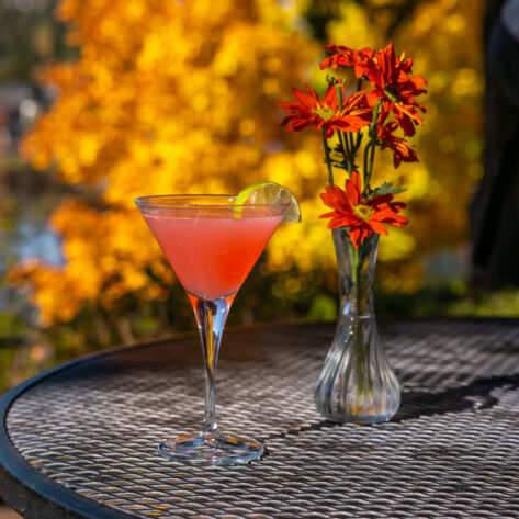 Enjoy a cocktail on the patio at Pine Tavern in Downtown Bend, Oregon.