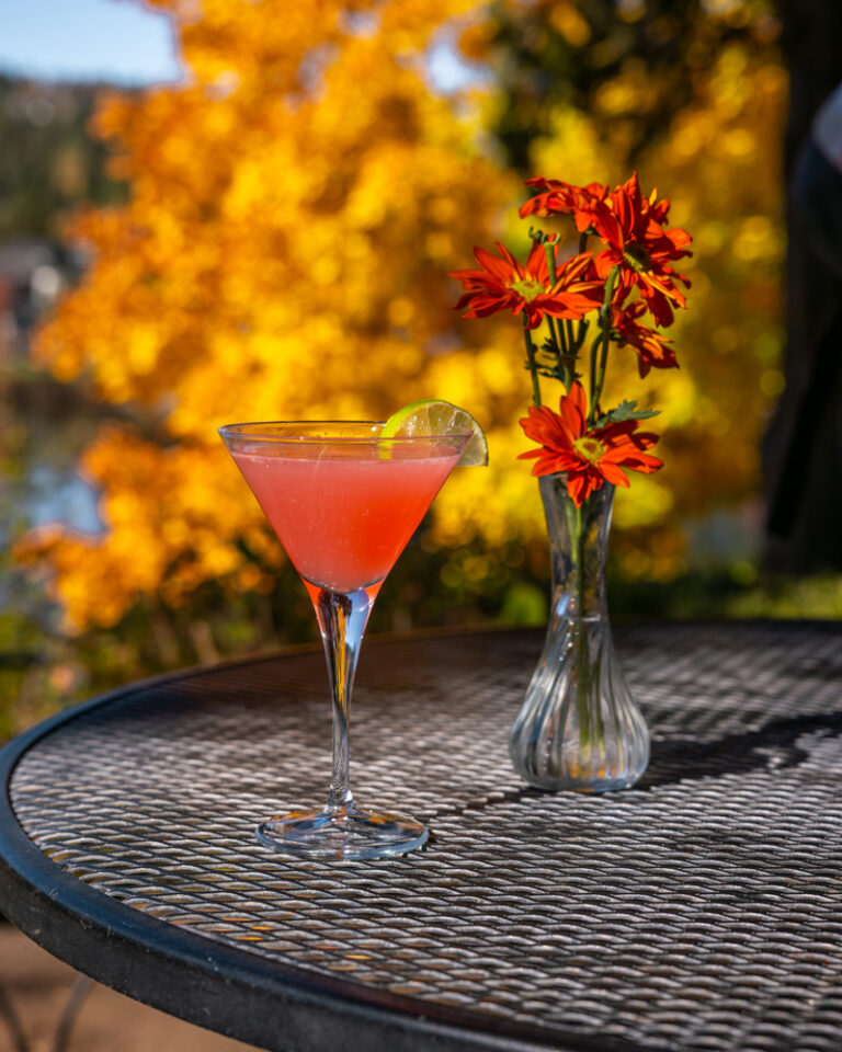 Enjoy a cocktail on the patio at Pine Tavern in Downtown Bend, Oregon.