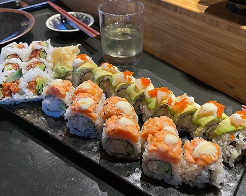 Sushi roll from Kanpai in Bend, Oregon. 