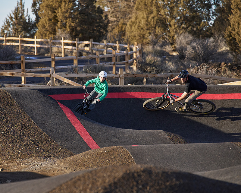 The pump track at Big Sky Park in Bend, OR