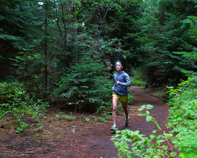 Trail running in Shevlin Park in Bend, OR