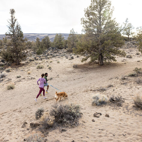 Trail running in the Oregon Badlands Wilderness near Bend, OR