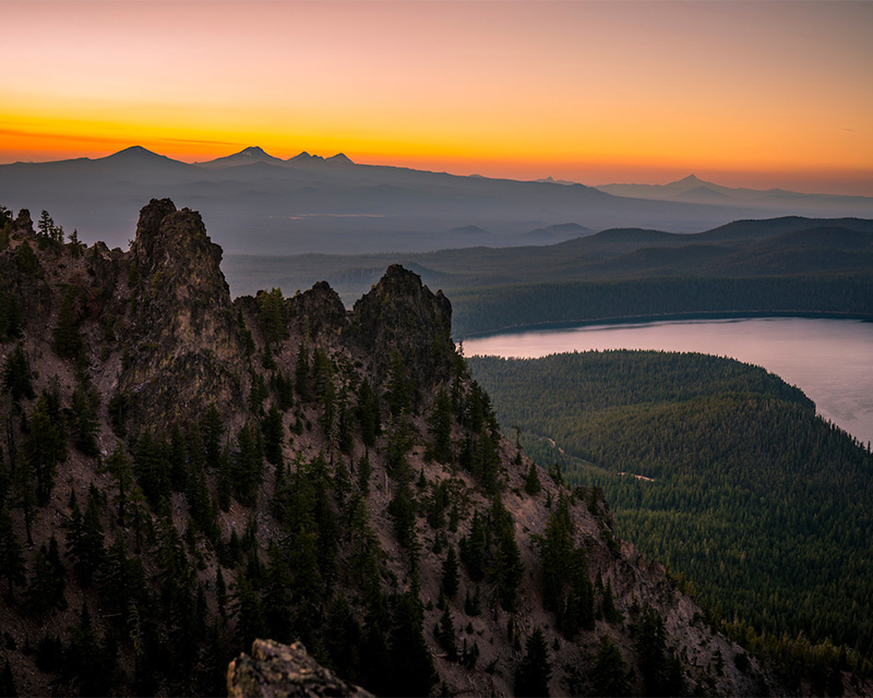 Sunset view from Paulina Peak in Bend, Oregon 