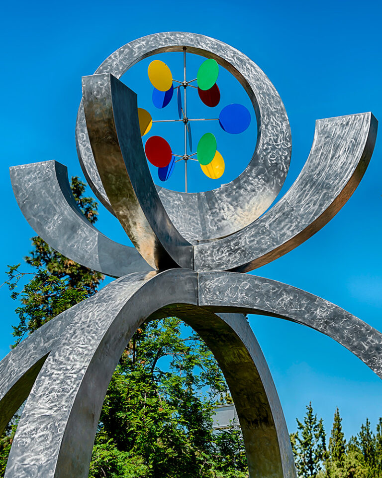 Evolution, an artwork on the Roundabout Art Route in Bend, OR