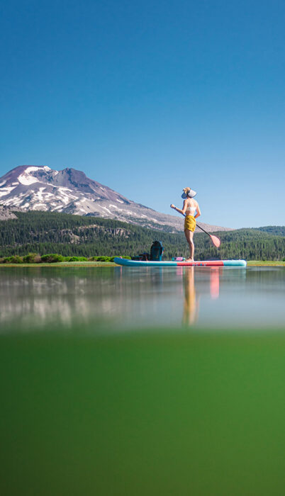 Standup paddleboarding near Bend, OR