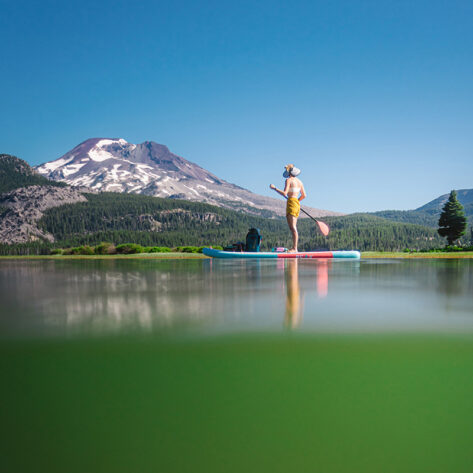 Standup paddleboarding near Bend, OR
