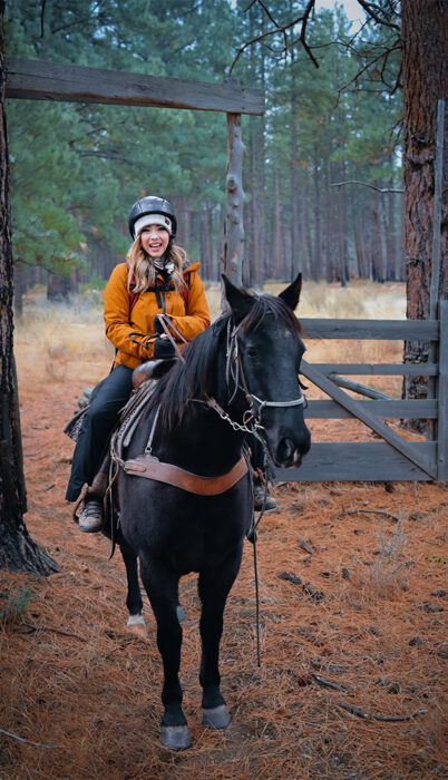 Guided horseback ride in bend, OR