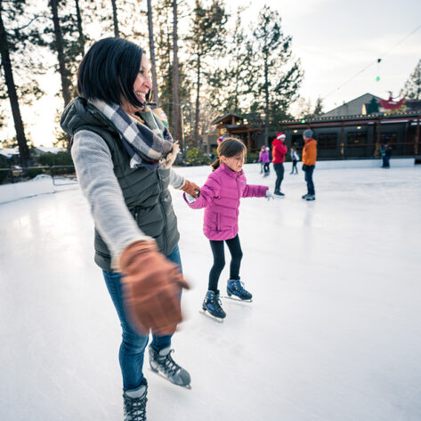 Ice skating in Bend, OR