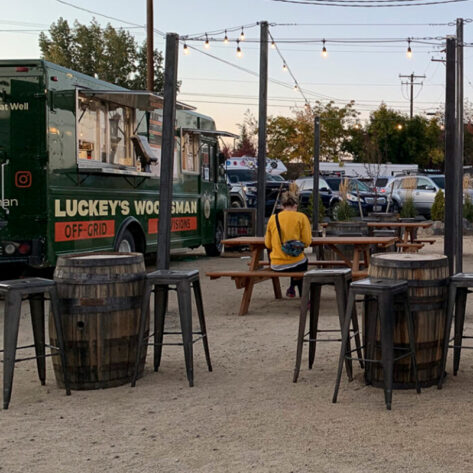 Food trucks at Silver Moon brewing in Bend, OR