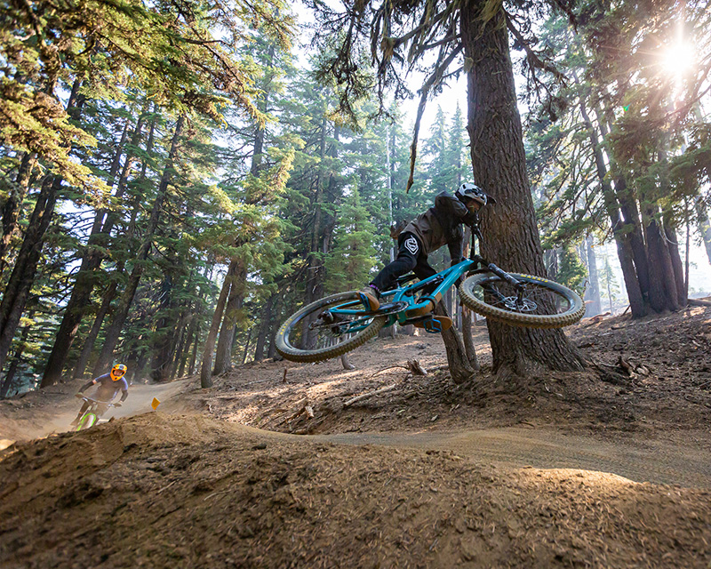 Catching air at the Mt Bachelor Bike Park near Bend, OR