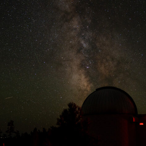 Meteor shower at Pine Mountain Observatory outside of Bend, OR