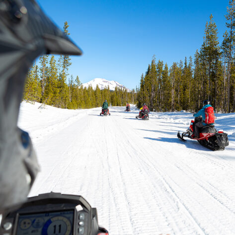 Snowmobiling near Bend, OR