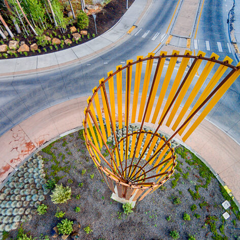 High Desert Spiral, an artwork in the Roundabout Art Route in Bend, OR