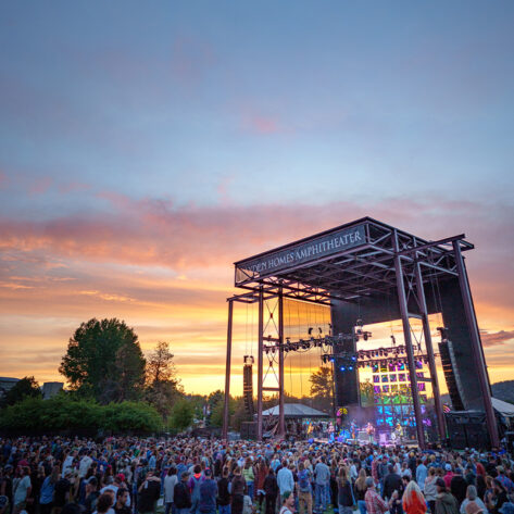 Concert stage at Hayden Homes Amphitheater in Bend, Oregon