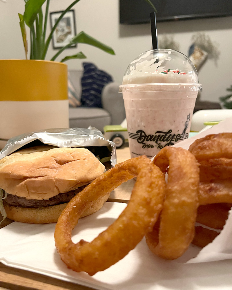 Grab a burger at Dandy's Drive-in in Bend, Oregon. 