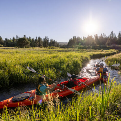 Kayaking on the Deschutes River near Bend, OR