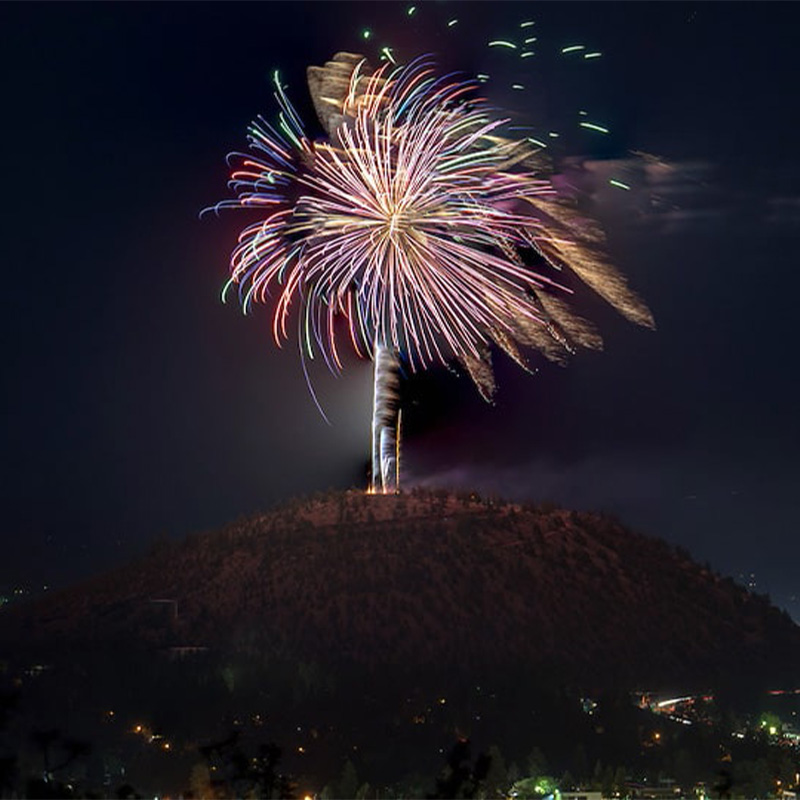 Each year, the 4th of July Fireworks are set off from Pilot Butte.