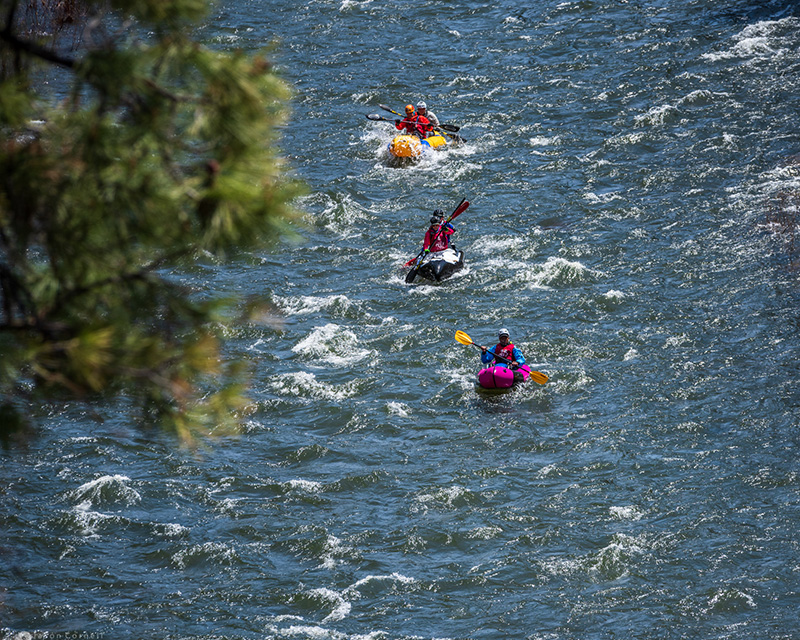 Kayaking in an adventure race near Bend, OR