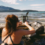Soaking at Paulina Lake Hot Springs in Newberry National Volcanic Monument
