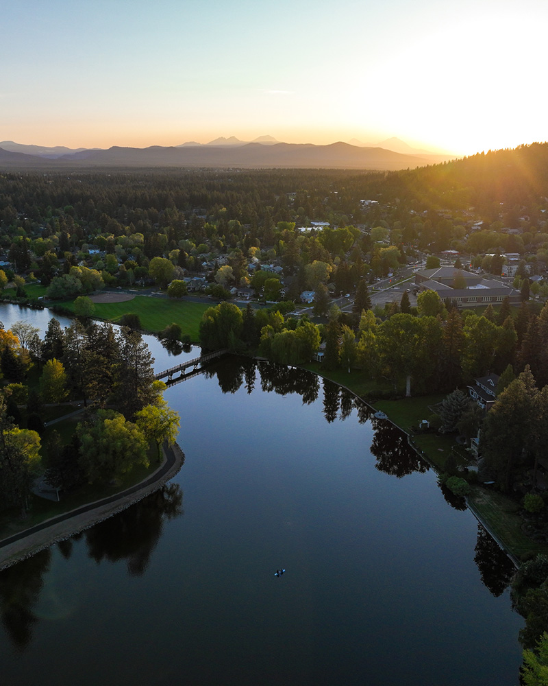Drake Park in at sunset